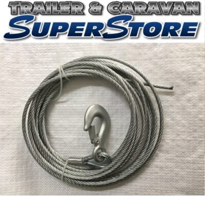 Winch cable for boat trailer winch | 6mm x 7.5 metres long