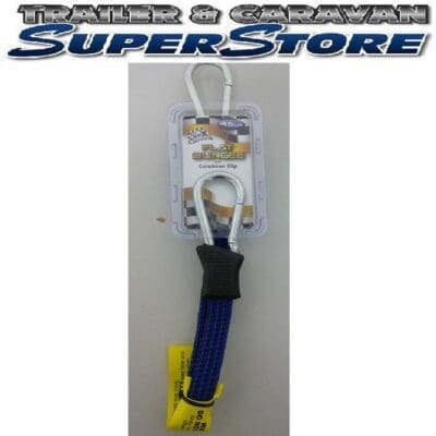 Flat bungee strap Tie down 45cm with carabiner clips