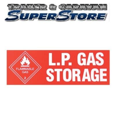 LP Gas storage sticker