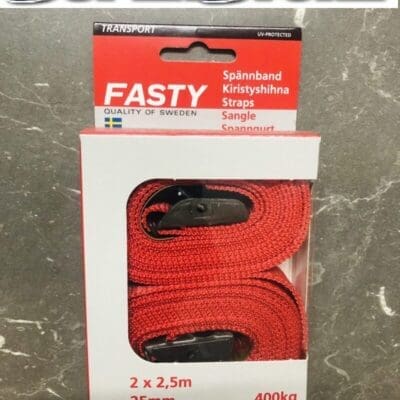 2 pack of Fasty straps 2.5m 400kg