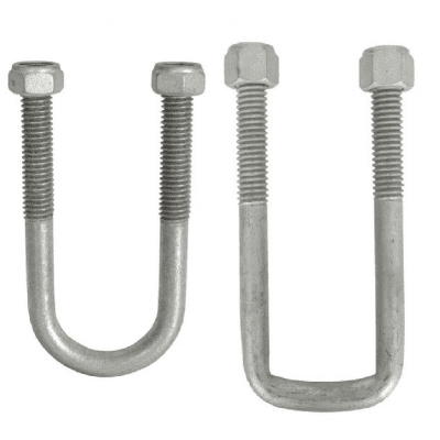 Galvanised U bolts for boat trailers