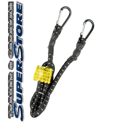 Heavy Duty Occy strap / Bungee Strap with Carabiner Hooks 75cm